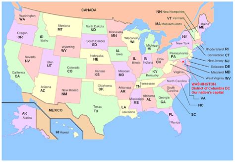 United States Map With Abbreviations And Names Saint Armands Circle Map