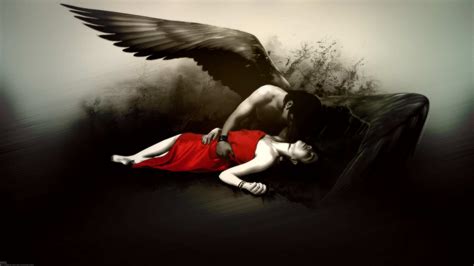 Free Download Fantasy Fallen Angel Gothic Dark Wings Mood Emotion Sad