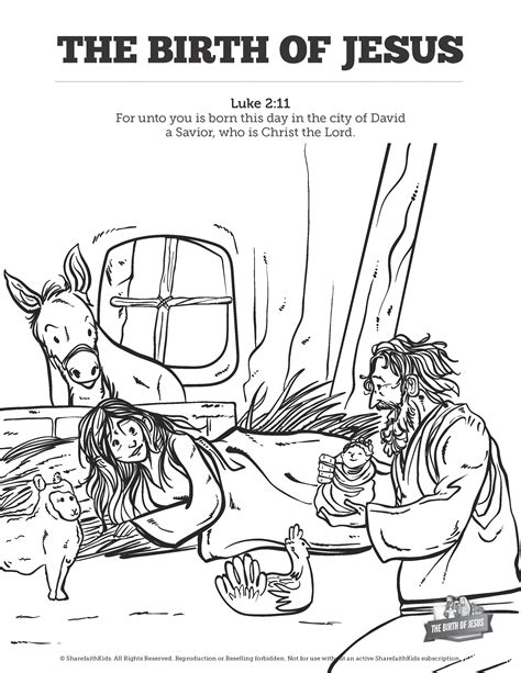 The Birth Of Jesus Sunday School Coloring Pages Your Kids Are Going To