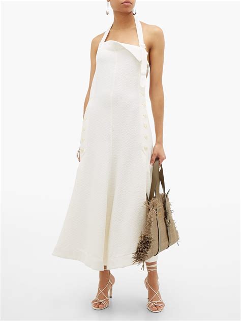 Tablier Halterneck Open Back Apron Dress Jacquemus Matchesfashion