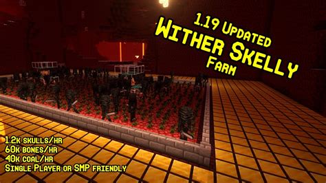 1.19 Wither Skeleton Farm Upgrade 1200 skulls/hr 