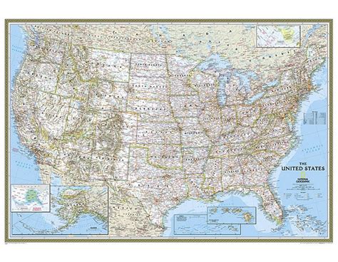 Large Wall Map Of The United States Map Of The United States Images