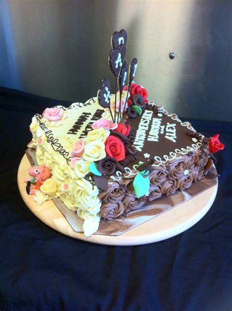 Double Cake Decorated Cake By Cakebelly Cakesdecor
