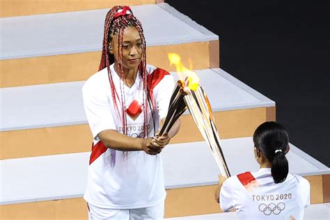 Naomi Osaka Lights Olympic Torch At Tokyo Opening Ceremony 2020