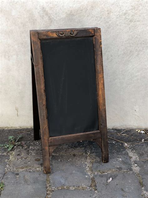Freestanding A Frame Chalkboard With Timber Edging Weddings Of