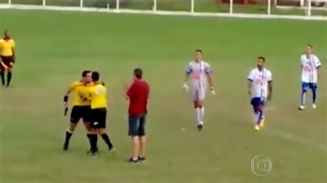 A Scary Scene On A Field In Brazil The Referee Is Undergoing A Psychological Evaluation