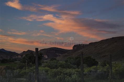 Nevada Scenery Mountains Desert Sunset Fotografia Stock Immagine Di