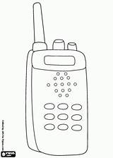 Walkie Talkie Coloring Communication Printable Detective System Preschool Games Phone sketch template