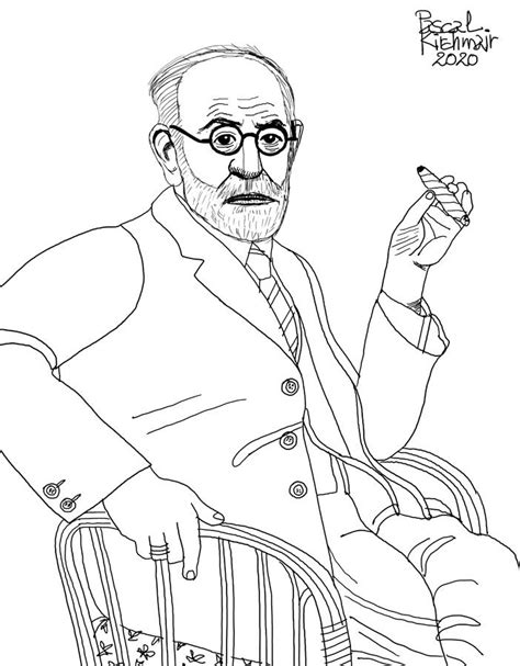 Sigmund Freud From The Sketch To The Finished Drawing Sketches