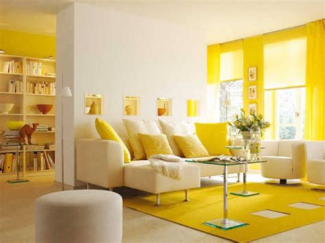 desain ruang cat kuning perpaduan warna kuning  estetik