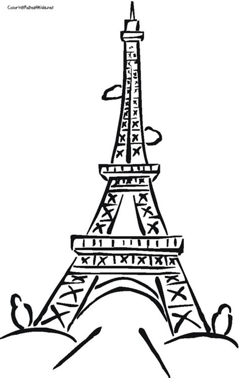 Eiffel Tower Coloring Page At Free Printable