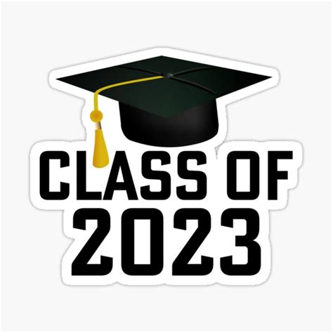 Bold Class Of 2023 Grad Cap Sticker For Sale By Gravityx9 Redbubble