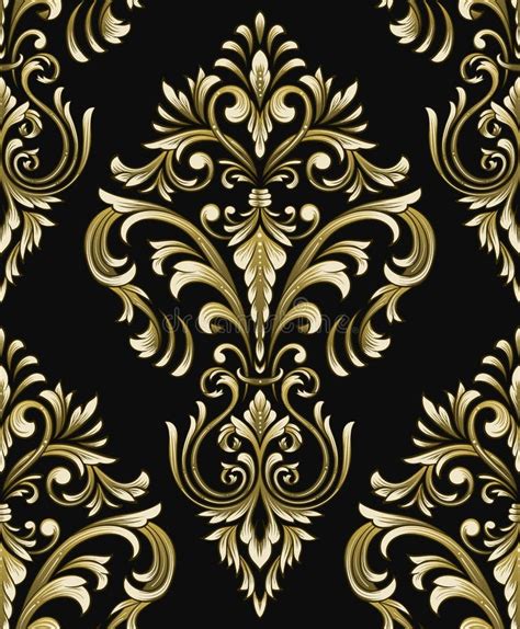 Vector Detailed Damask Seamless Pattern Element Classical Luxury Old