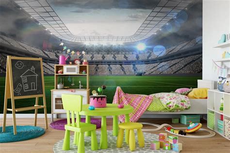 1 3d Soccer Football Stadium Wall Mural Wallpaper 14