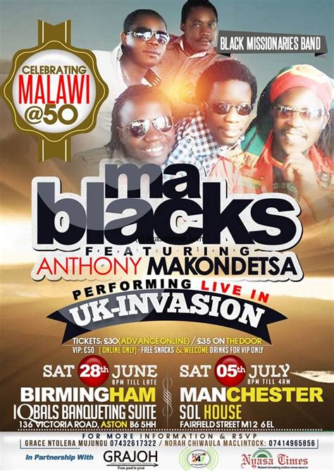 Ma Blacks Promises ‘explosive Uk Concerts Malawi Nyasa Times News