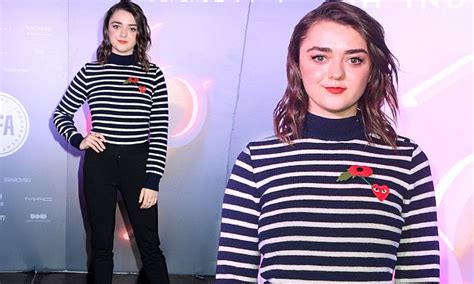 Gots Maisie Williams Shows Off Figure At London Bifa 2017 Daily Mail