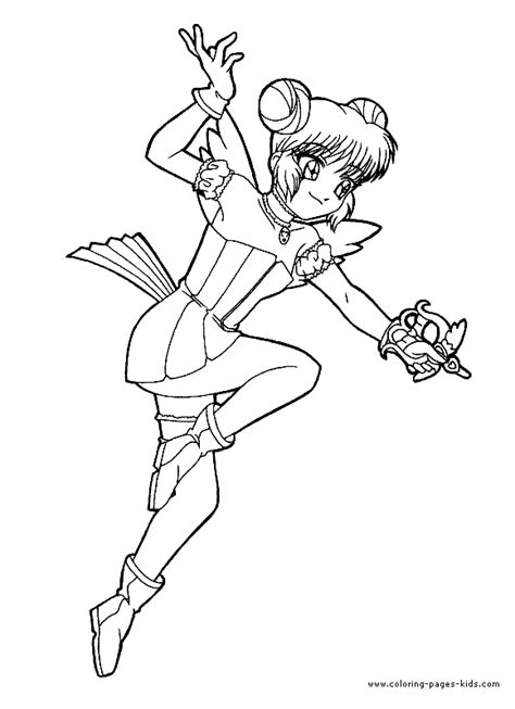 Mew Mew Color Page Coloring Pages For Kids Cartoon Characters