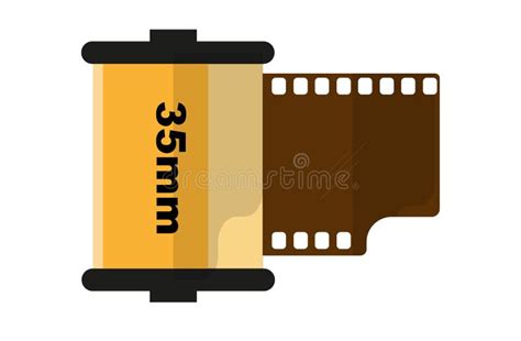 Retro 35mm Film Roll On A Background Stock Vector Illustration Of