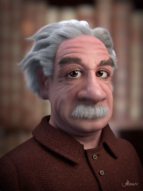 3d Caricature Of Albert Einstein Finished Projects Blender Artists
