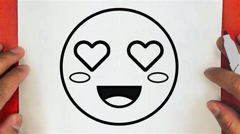 Como Desenhar Um Emoji Bonito Do Amor Passo A Passo Youtube
