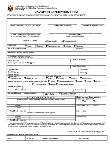 Printable Forms To Apply For A Passport Printable Forms Free Online