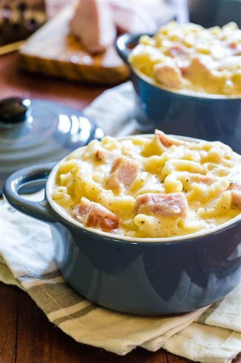 The classic and quintessential comfort food. Spicy Macaroni and Cheese with Smokehouse Ham | A Cookie ...