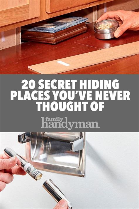 A Person Opening A Door With The Words 20 Secret Hiding Places Youve