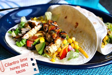 Grilled Chicken Tacos With Cilantro Lime Honey Dressing