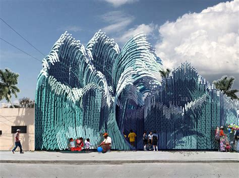 Ulf Mejergren Architects Uses Recycled Plastic Bottles For Ocean Waved