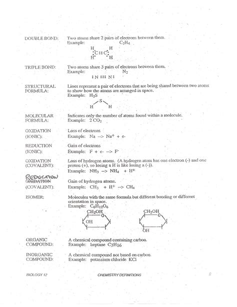 The Bioblog Bio Sheets 7 11 Biochemistry Basic Reactions