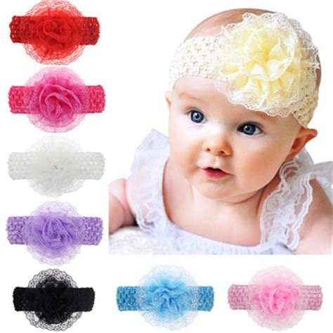 Buy New Girls Lace Flower Headband Wide Band Hairband