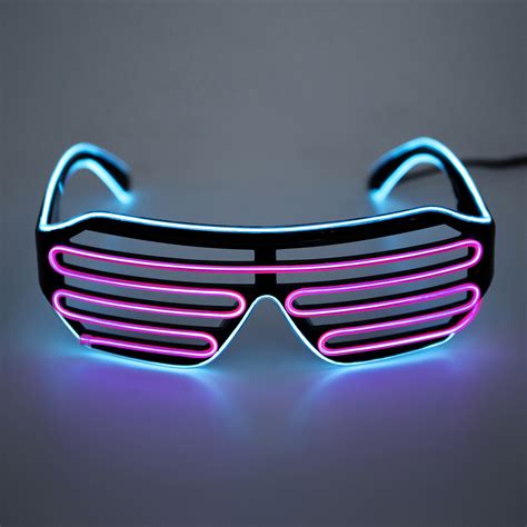 Nk Home Light Up Party Glasses El Wire Fashion Neon Shutter Electroluminescent Flashing Led