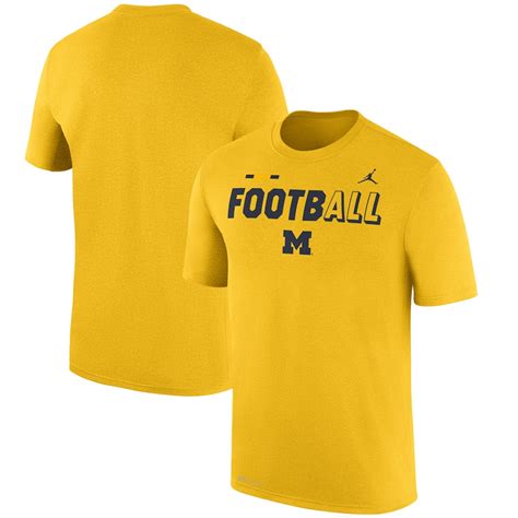 Nike Michigan Wolverines Yellow 2017 Football Legend Performance T Shirt