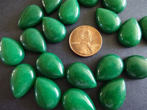 18x13mm Natural Malaysia Jade Gemstone Cabochon Dyed Etsy