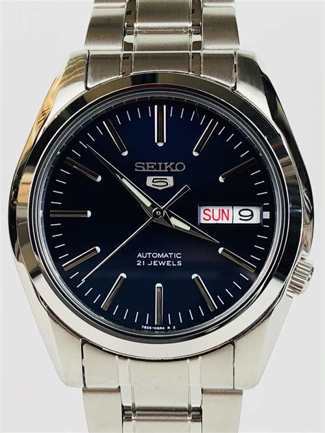 Seiko 5 Automatic Black Dial Stainless Steel Mens Watch SNKL43K1