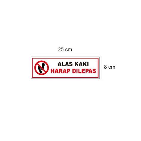 Jual Stiker Vinyl Alas Kaki Harap Dilepas Himbauan Office Masjid