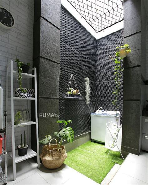 Tiny Laundry Room With Nature Touches Obsigen