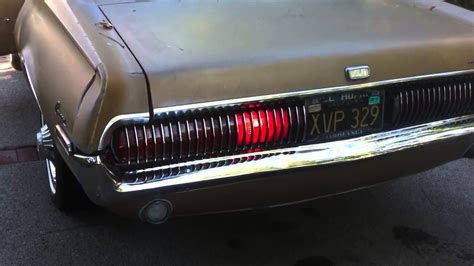 1968 Mercury Cougar Sequential Tail Lights Left Youtube