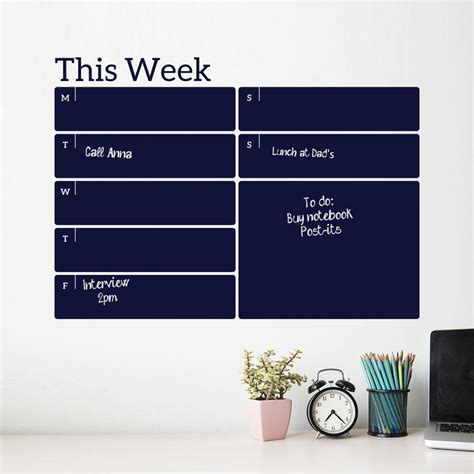 Write And Erase Weekly Planner Sticker By Sirface Graphics