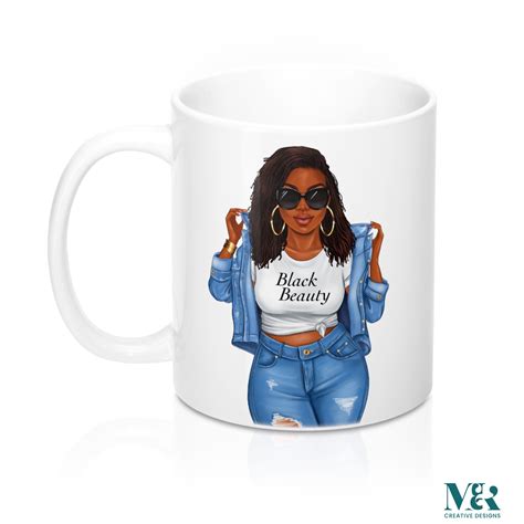 Afrocentric Mug Black Woman Afro Woman Coffee Tea Gift  Etsy  Afro