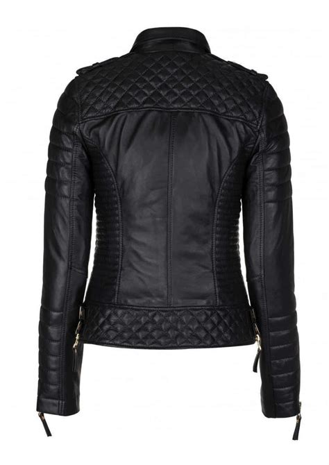 #5 or 5mm is a standard for most jackets. Women's Slim Fit Black Leather Jacket Kay Michaels ...