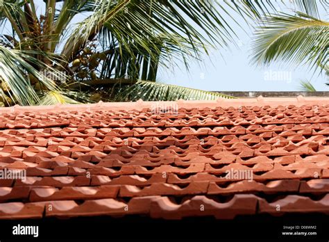 A Typical Kerala Model Traditional House Roof Thatched With Sun Dried