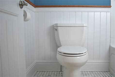 Wainscoting is actually a broader term that explains decorative paneling for bathroom wall; Beadboard Wainscoting Panel Bathroom Westerly RI Rhode Isl ...