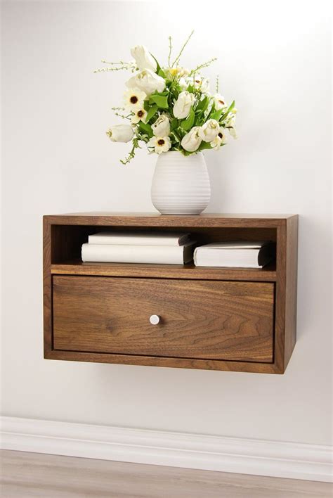 This can be built in a very short period of time with. Floating Nightstand with Drawer and Open Shelf / Solid ...