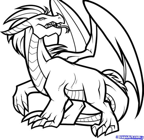 Simple Dragon Drawings Drawing Pencil Clipart Best Clipart Best