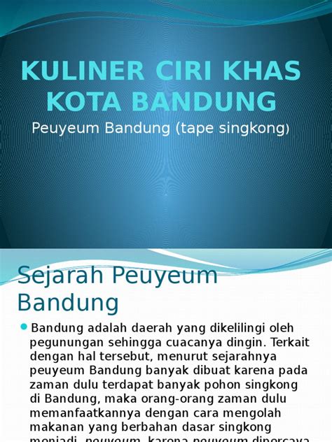 Kuliner Ciri Khas Kota Bandung Pdf