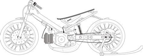 Gambar Mewarnai Motor Trail Sukagambarku