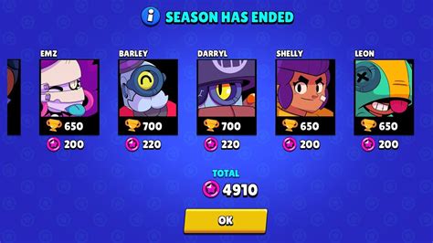 The march 2020 update for brawl stars is now available! Brawl Stars - 21750 Thropy Season end ! (5k star point ...