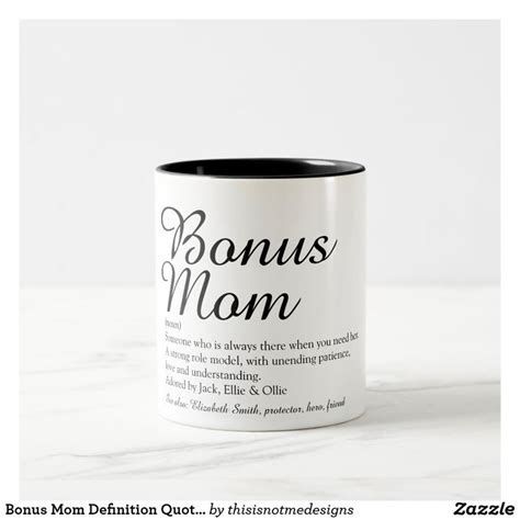 Bonus Mom Definition Quote Fun Stylish Two Tone Coffee Mug Zazzle Mom Definition Definition