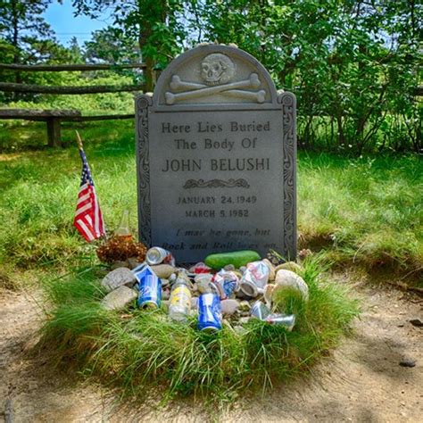 Comedian john belushi, who died of a drug overdose in a los angeles hotel, has an unrepentant epitaph: John Belushi's grave. Marthas Vinyard: Zaax: Galleries ...